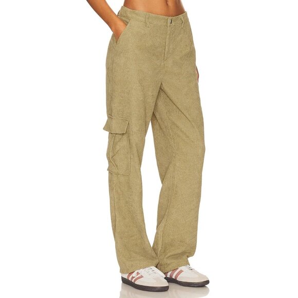 superdown Willow Cargo Pants in Army Green Small New Womens Corduroy Trousers - Picture 3 of 13